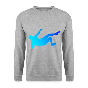 Women's Bouldering Bouldering Climber Climbing - Unisex Sweatshirt - salt & pepper - Front - Alina (178cm) & Michal (187cm)
