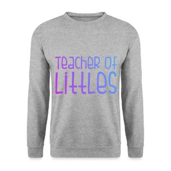 Teacher Of Littles Babysitter Daycare Provider Tea - Unisex Pullover - Weißgrau meliert - Vorne - Alina (178cm) & Michal (187cm)