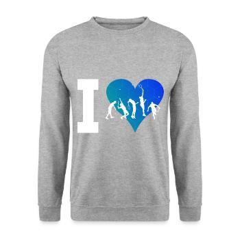 Tennis Tennis Hommes Jouer au tennis - Sweat-shirt Unisexe - gris chiné - Devant - Alina (178cm) & Michal (187cm)