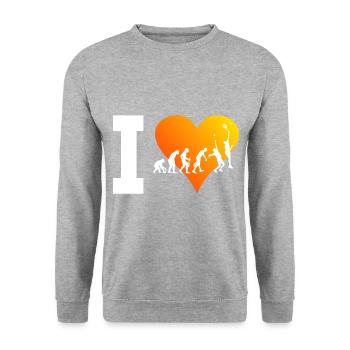 Women's Men's Paddle Court Racket Paddling - Unisex Sweatshirt - salt & pepper - Front - Alina (178cm) & Michal (187cm)