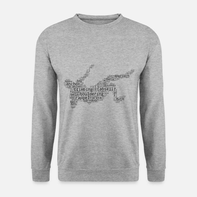 Bouldering Climber Boulder Climbing - Unisex Sweatshirt - salt & pepper