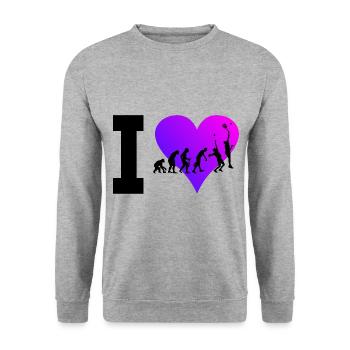 Paddle Court Paddle Paddle Tennis Women Paddle Tennis - Unisex Sweatshirt - salt & pepper - Front - Alina (178cm) & Michal (187cm)