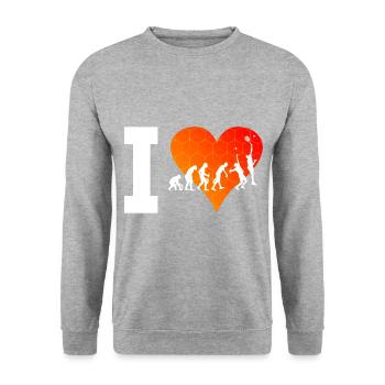 Paddle Court Paddle Tennis Paddeltennis Paddle Rac - Sweat-shirt Unisexe - gris chiné - Devant - Alina (178cm) & Michal (187cm)