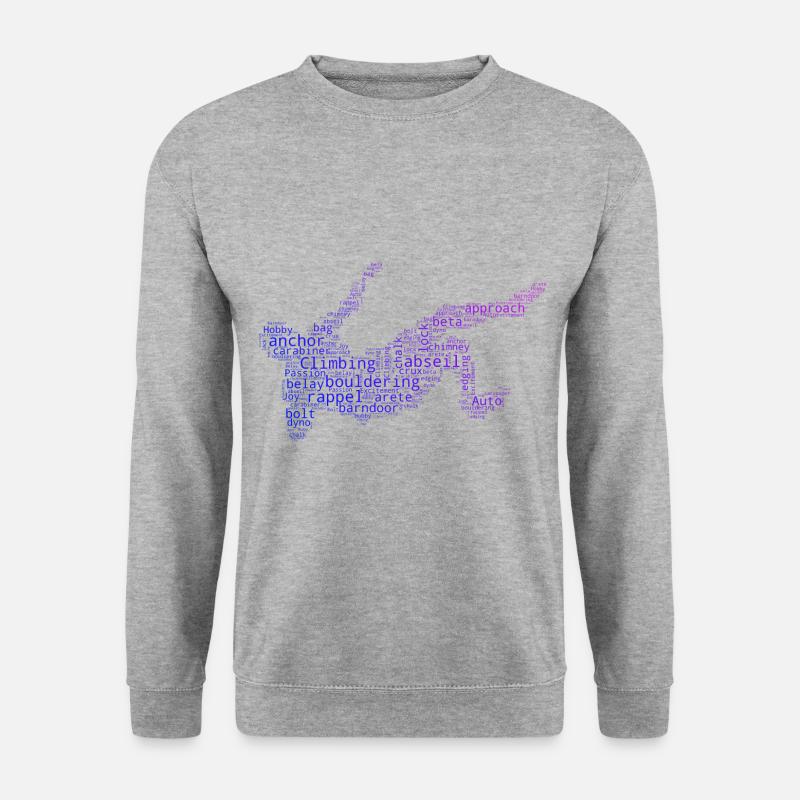 Bouldering Climbing Boulder Climber - Unisex Sweatshirt - salt & pepper