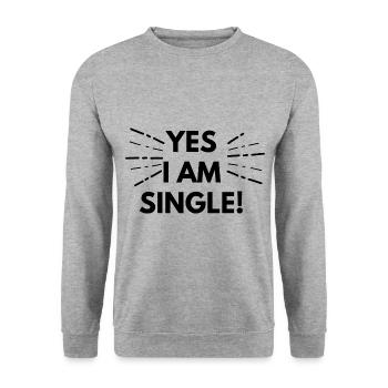 Single - Unisex Sweatshirt - salt & pepper - Front - Alina (178cm) & Michal (187cm)