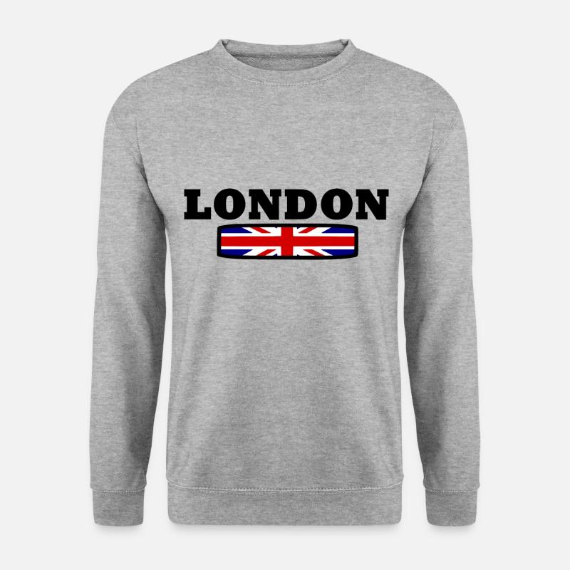 London - Unisex Pullover - Weißgrau meliert