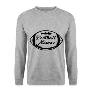 Football Mama Cheerleader American Football Cheerl - Unisex Pullover - Weißgrau meliert - Vorne - Alina (178cm) & Michal (187cm)
