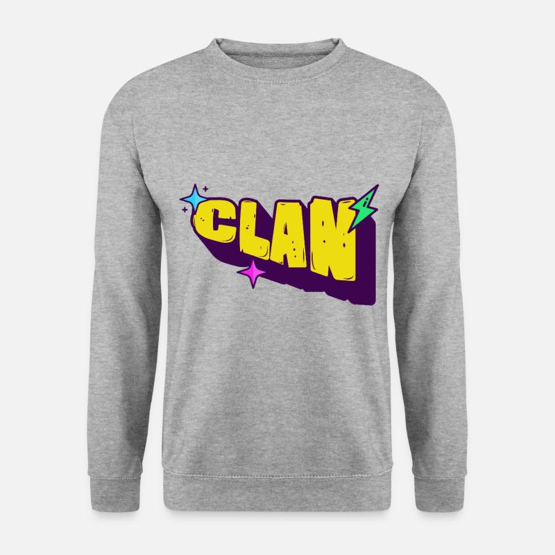 Clan - Unisex Pullover - Weißgrau meliert
