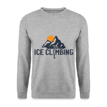 Grimpeurs sur glace - Sweat-shirt Unisexe - gris chiné - Devant - Alina (178cm) & Michal (187cm)