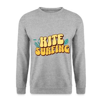 Kitesurf Kitesurfer Kiteboard - Sweat-shirt Unisexe - gris chiné - Devant - Alina (178cm) & Michal (187cm)