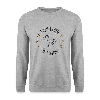 My life A pony farm - Unisex Sweatshirt - salt & pepper - Front - Alina (178cm) & Michal (187cm)