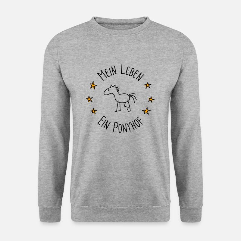 Mein Leben Ein Ponyhof - Unisex Pullover - Weißgrau meliert