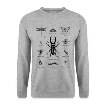 Insectes tortues - Sweat-shirt Unisexe - gris chiné - Devant - Alina (178cm) & Michal (187cm)