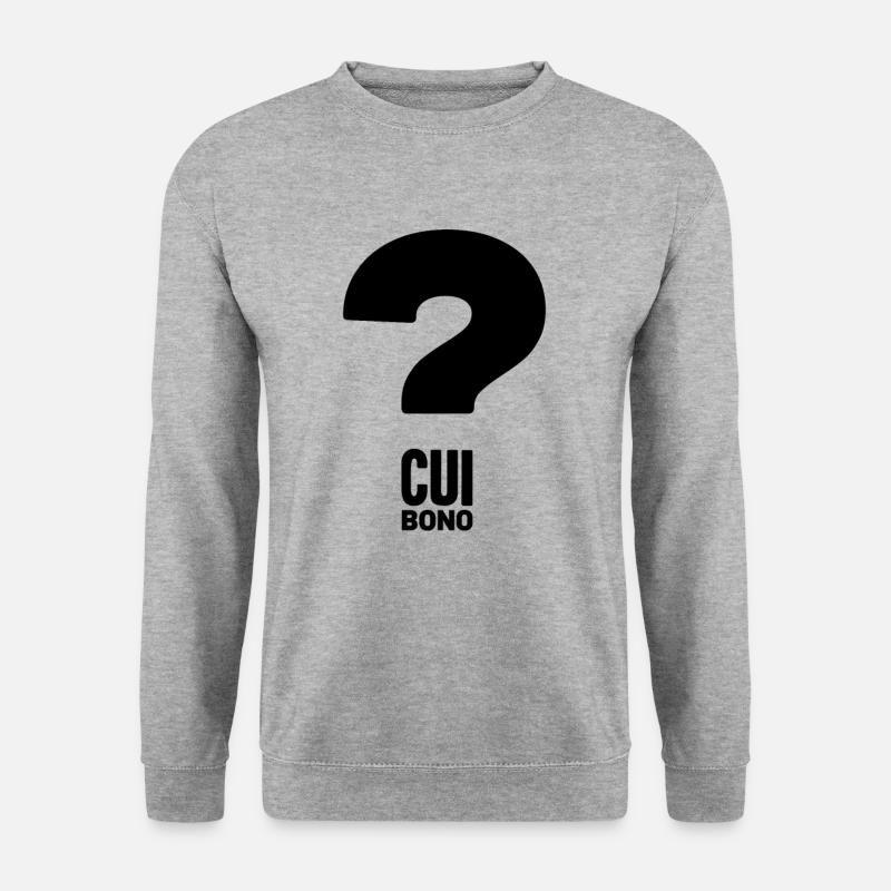 Cui Bono - Unisex Pullover - Weißgrau meliert
