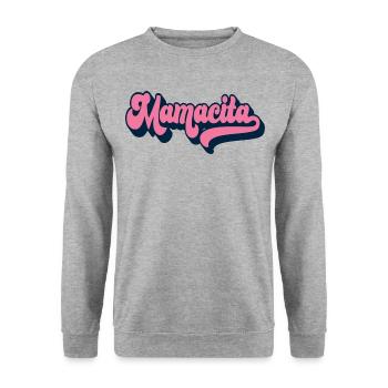Mamacita Cadeau de fête des mères Maman espagnole Femmes - Sweat-shirt Unisexe - gris chiné - Devant - Alina (178cm) & Michal (187cm)
