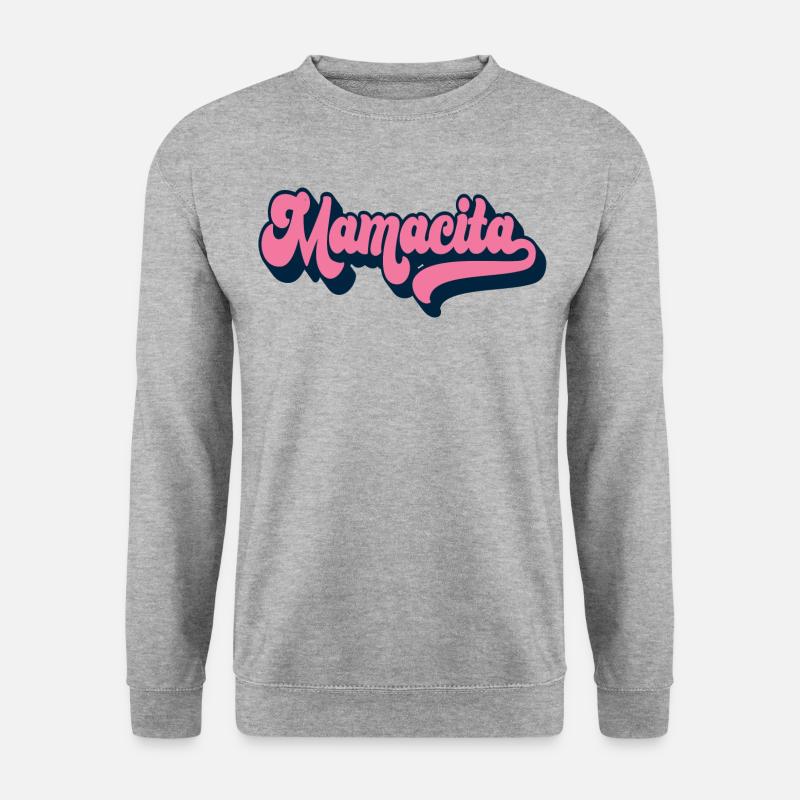 Mamacita Muttertag Geschenk Spanische Mutter Frauen - Unisex Pullover - Weißgrau meliert