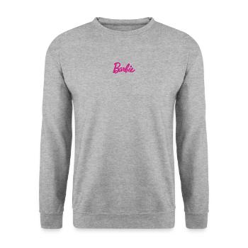 Barbie Logo Stick - Unisex Pullover - Weißgrau meliert - Vorne - Alina (178cm) & Michal (187cm)