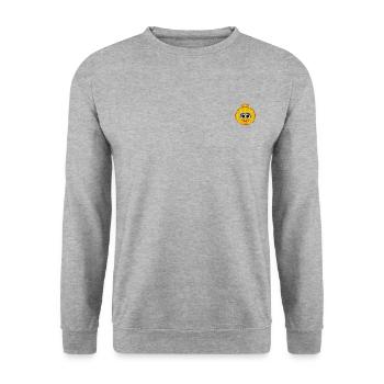 Sesame Street Embroidered Big Bird - Unisex Sweatshirt - salt & pepper - Front - Alina (178cm) & Michal (187cm)