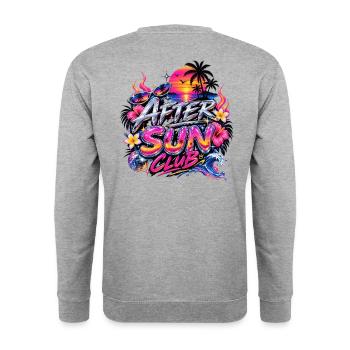 After Sun Club Neon Tropic - Unisex Pullover - Weißgrau meliert - Hinten - Michal (187cm)