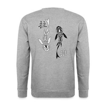 Avatar - Tui & La / Raava-Vaatu - Unisex Sweatshirt - salt & pepper - Back - Michal (187cm)