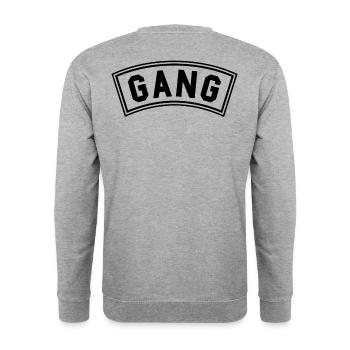 Bannières de gang - Sweat-shirt Unisexe - gris chiné - Dos - Michal (187cm)