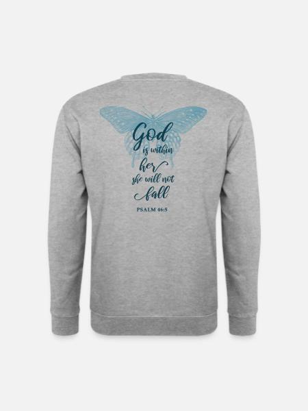 Bible verse Christian religious motif - Unisex Sweatshirt - salt & pepper