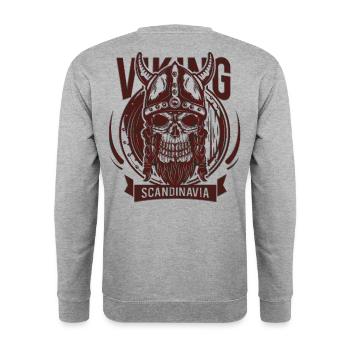 Viking Scandinavian - Unisex Sweatshirt - salt & pepper - Back - Michal (187cm)