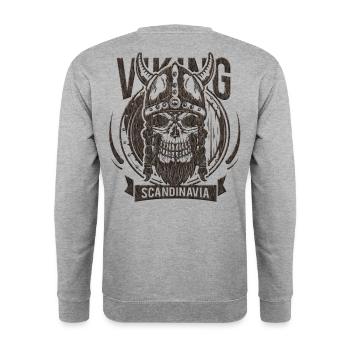 Viking Scandinavian - Unisex Sweatshirt - salt & pepper - Back - Michal (187cm)
