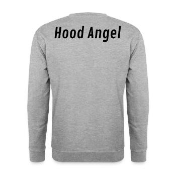 Hood Angel - Unisex Pullover - Weißgrau meliert - Hinten - Michal (187cm)