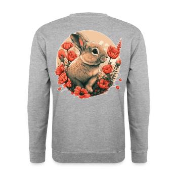 Hare - Unisex Sweatshirt - salt & pepper - Back - Michal (187cm)