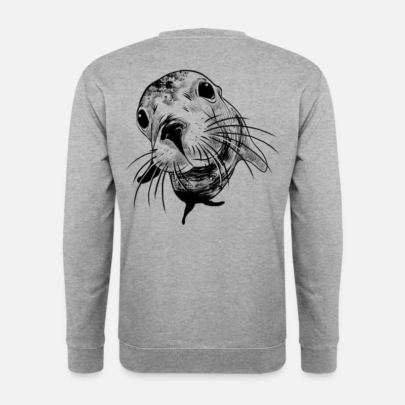 Phoe mere eau nage - Sweat-shirt Unisexe - gris chiné