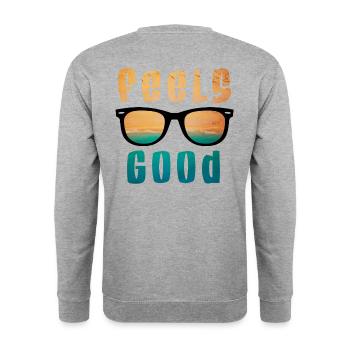 Feels good - Unisex Sweatshirt - salt & pepper - Back - Michal (187cm)