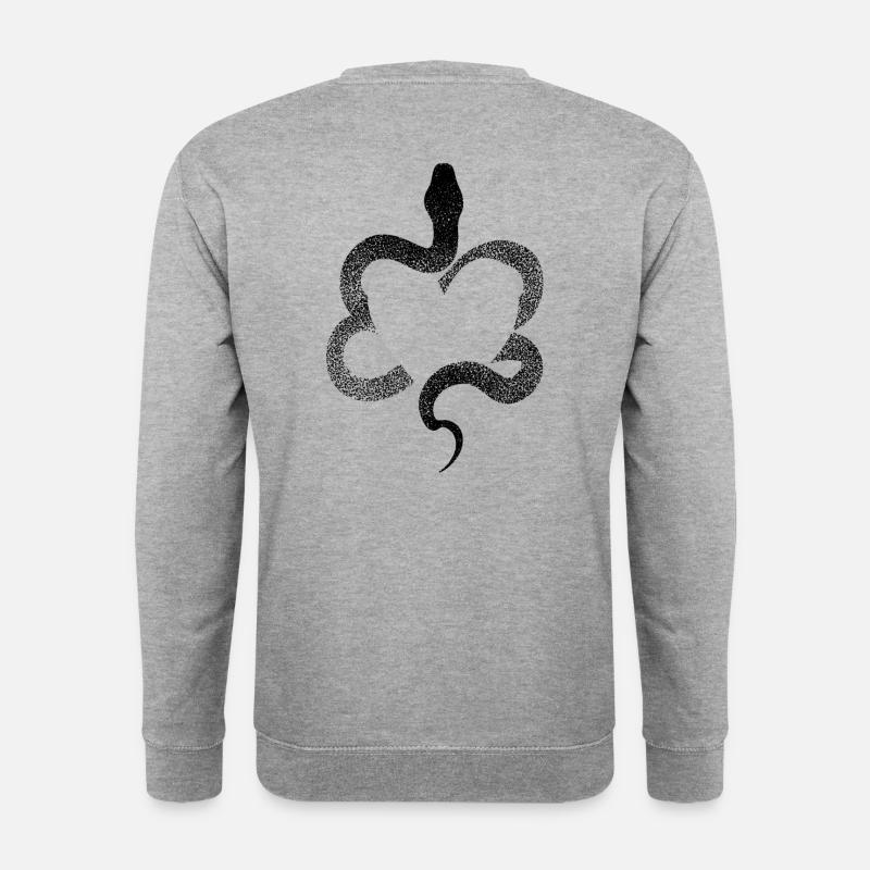 Snake dotwork heart - Unisex Sweatshirt - salt & pepper