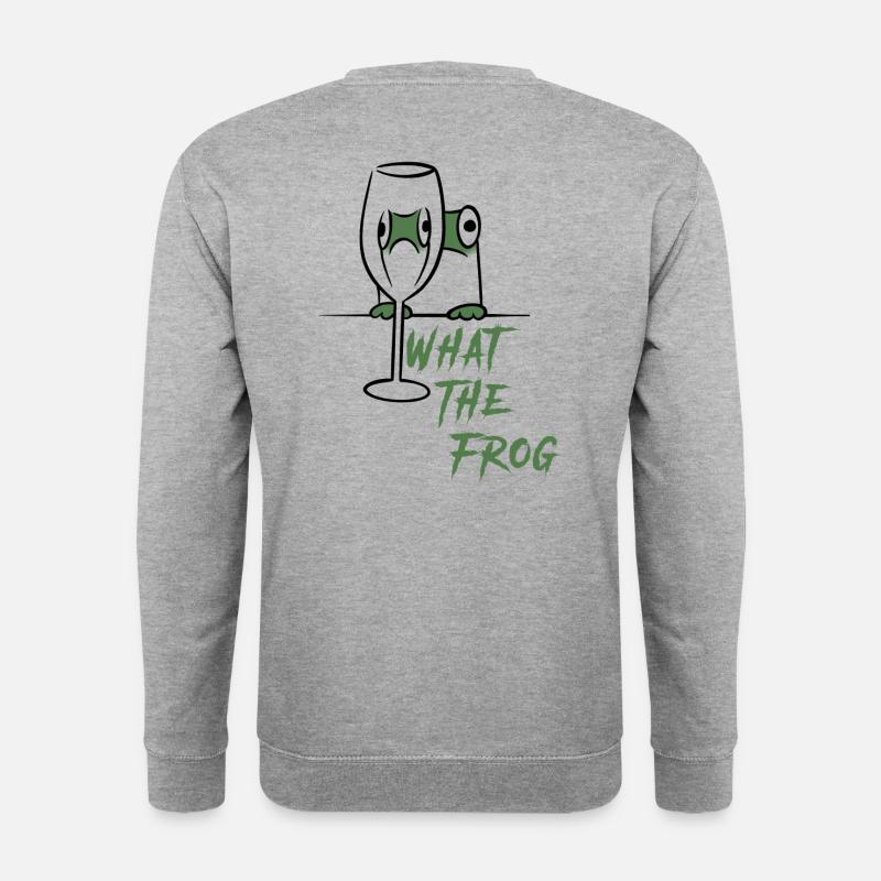 What the frog - Unisex Pullover - Weißgrau meliert
