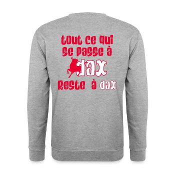 Feria de Dax - Sweat-shirt Unisexe - gris chiné - Dos - Michal (187cm)
