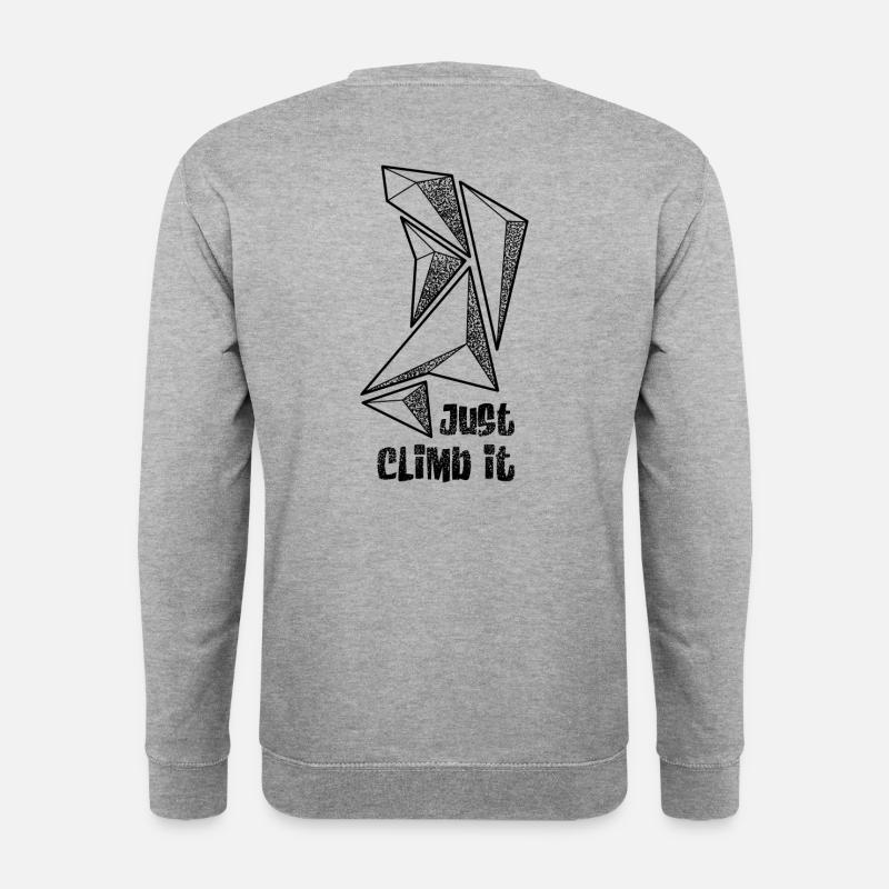 Just climb it - Unisex Pullover - Weißgrau meliert