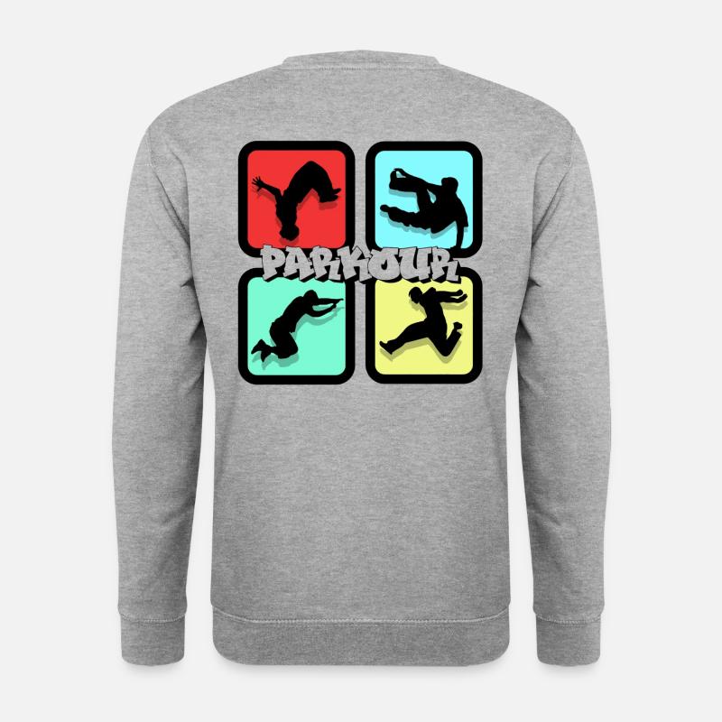 Parkour - Unisex Pullover - Weißgrau meliert