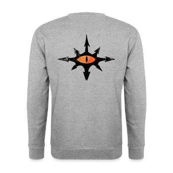 Étoile du chaos oeil dark - Sweat-shirt Unisexe - gris chiné - Dos - Michal (187cm)