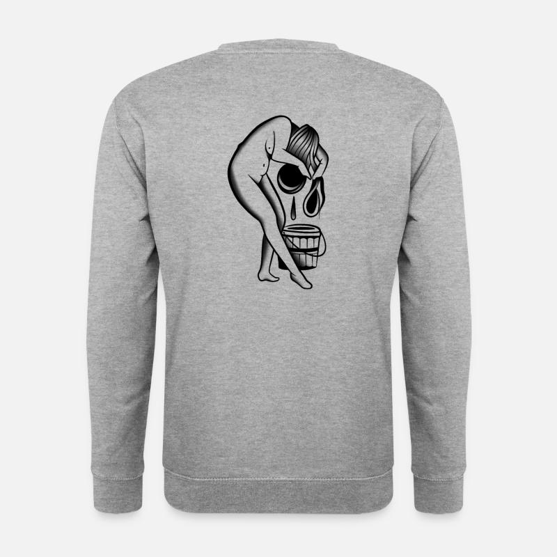 Optical illusion woman skull - Unisex Sweatshirt - salt & pepper