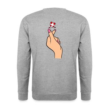 Clack of fingers - Savoyard - Unisex Sweatshirt - salt & pepper - Back - Michal (187cm)
