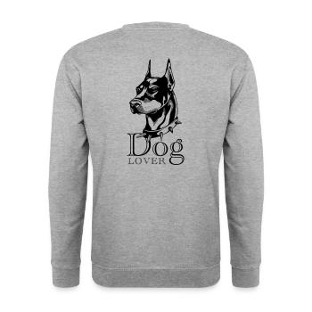 Dog lover - gift for dog owner - Unisex Sweatshirt - salt & pepper - Back - Michal (187cm)