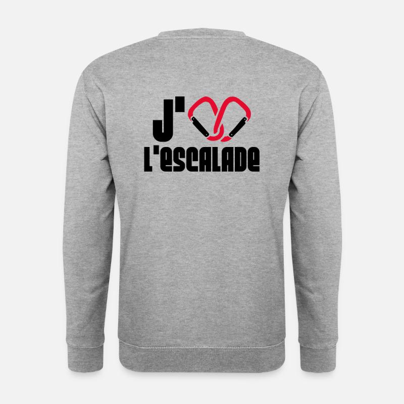 J'aime l'escalade - Sweat-shirt Unisexe - gris chiné