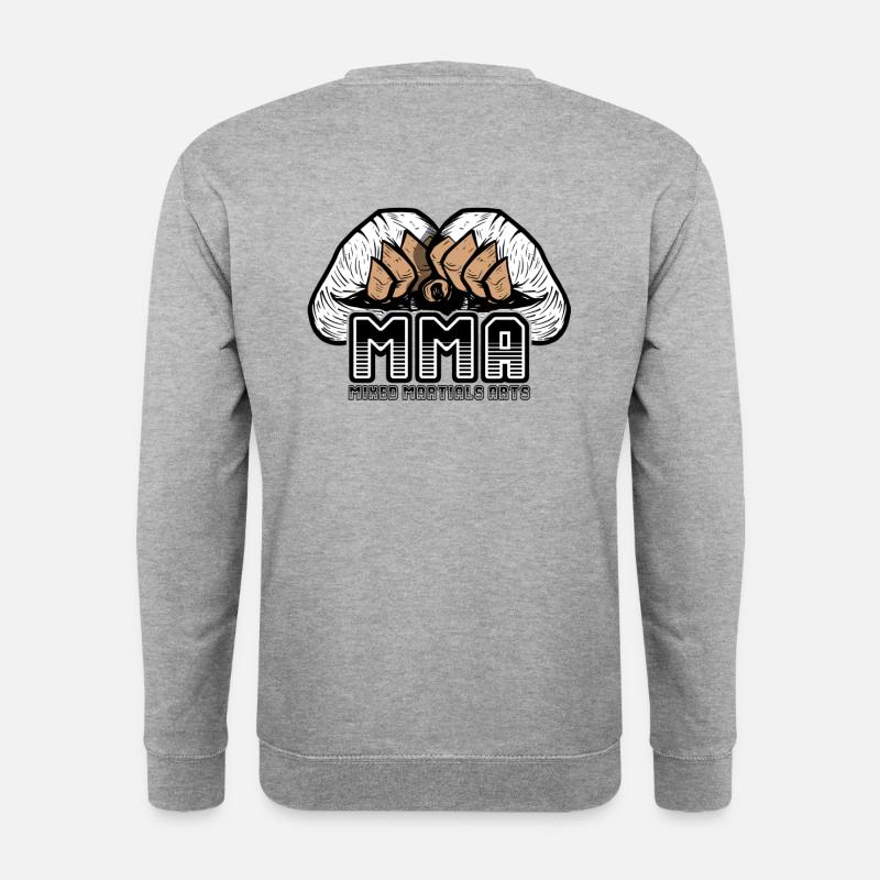MMA Bandagen kämpfen gegen Mixed Martials Arts - Unisex Pullover - Weißgrau meliert
