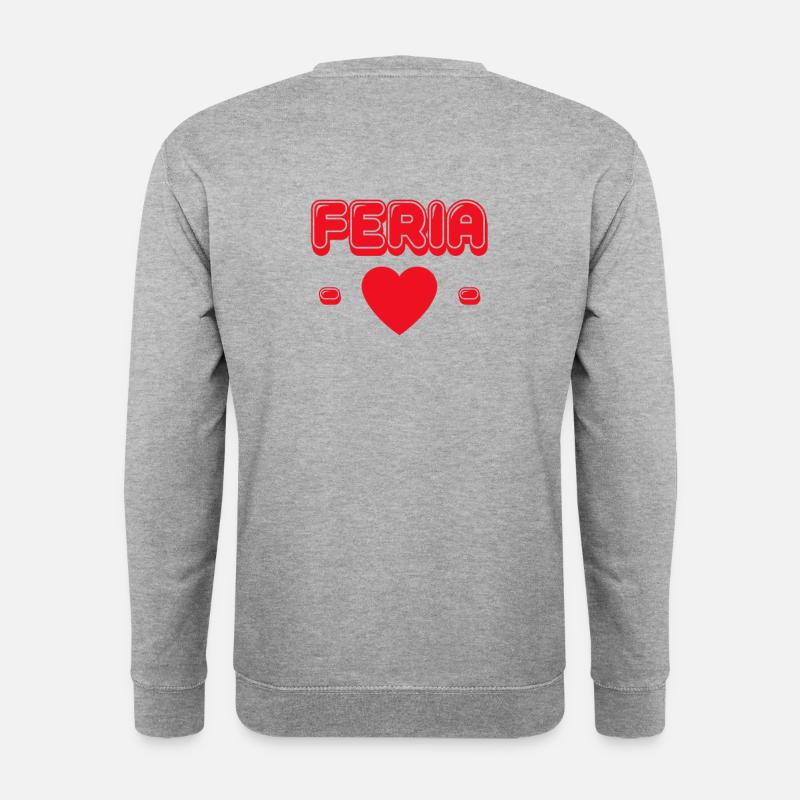 Liebe zu Féria - Unisex Pullover - Weißgrau meliert