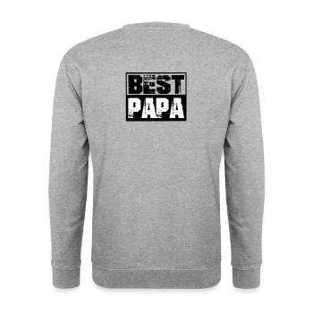 Bester Vater - Unisex Pullover - Weißgrau meliert - Hinten - Michal (187cm)