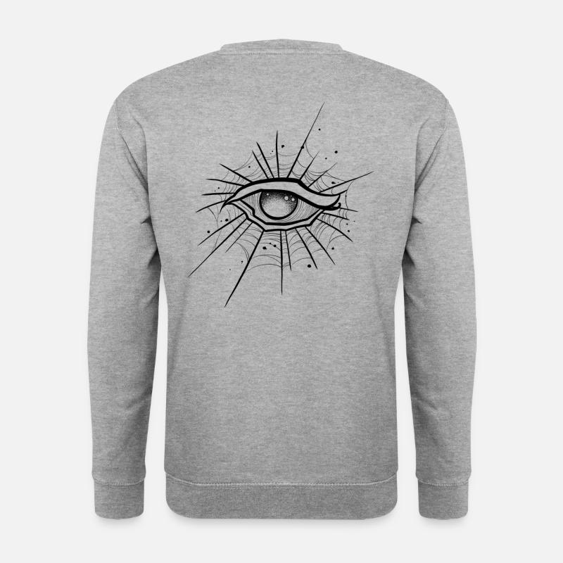 Augen-Müll-Skizze - Unisex Pullover - Weißgrau meliert