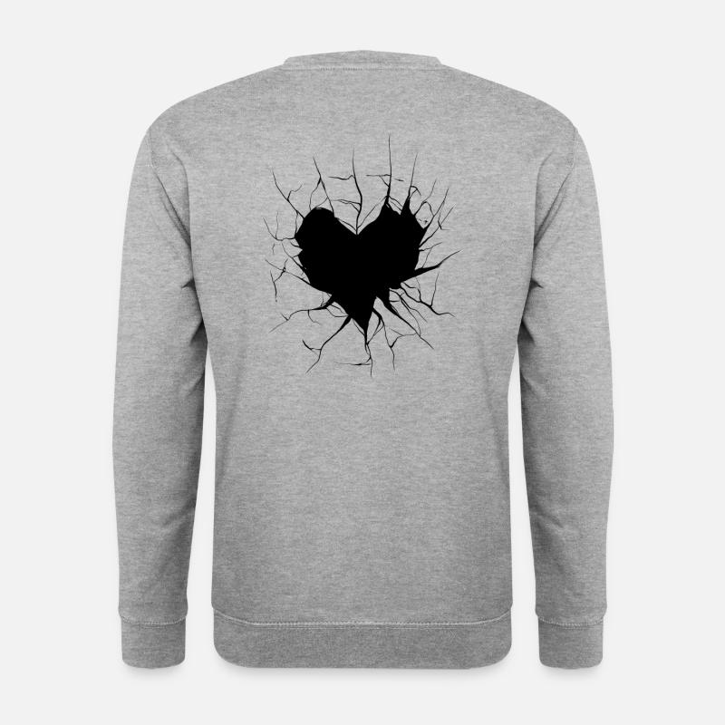 Embedded heart - Unisex Sweatshirt - salt & pepper