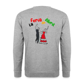 La feria de Abril - Sevilla - Sweat-shirt Unisexe - gris chiné - Dos - Michal (187cm)
