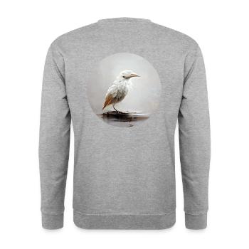 Fog Bird - Unisex Sweatshirt - salt & pepper - Back - Michal (187cm)
