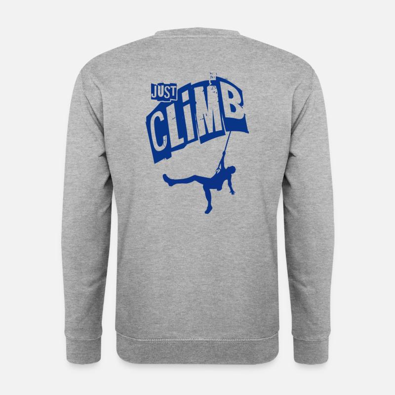 Einfach klettern - Geschenk für Kletterer - Unisex Pullover - Weißgrau meliert